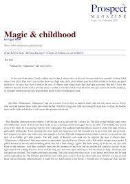 magic & childhood