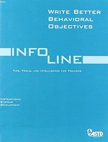 Write Better Behavioral Objectives