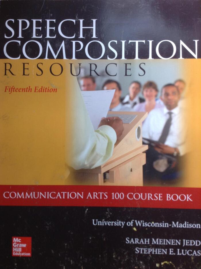Speech Communication Resources Communications Arts 100 Course Books University of Wisconsin-Madison