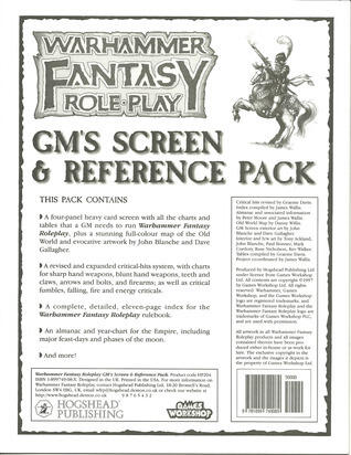 GM Screen and Reference Pack