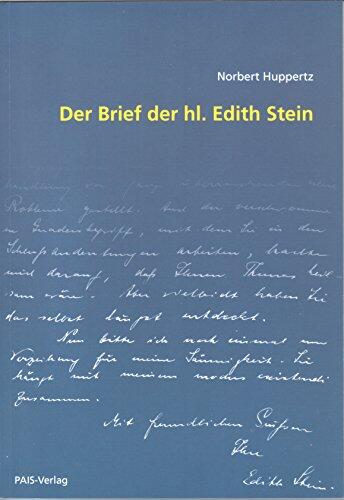 Der Brief der hl. Edith Stein : von der Phänomenologie zur Hermeneutik