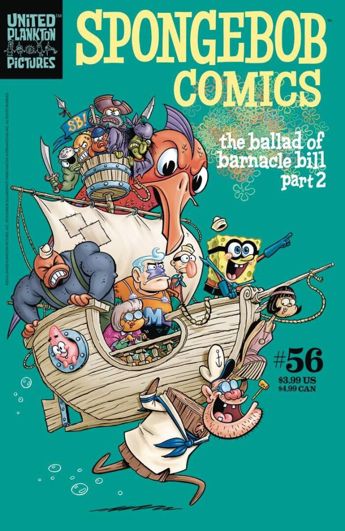 Spongebob Comics #56 The Ballad of Barnacle Bill Part 2; Plankton vs Gary; Goose on the Loose; Flotsam and Jetsam