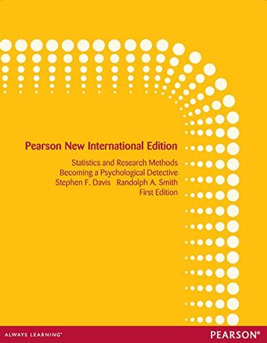 Introduction to Statistics and Research Methods (Pearson New International Edition)