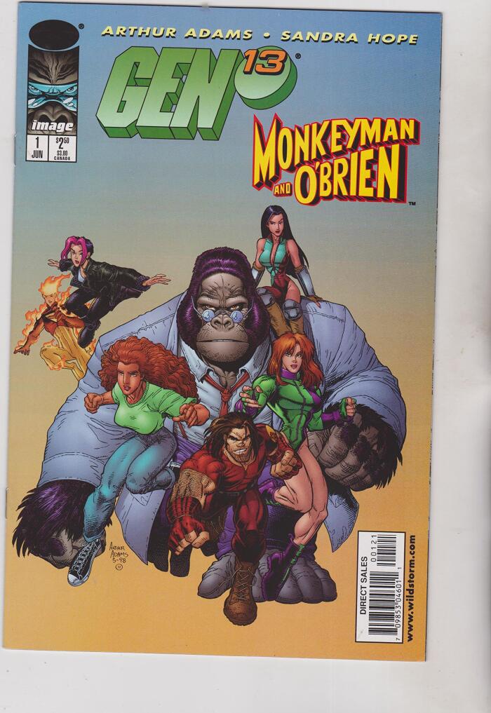Gen 13 Monkeyman and O'Brien No. 1 Variant Cover