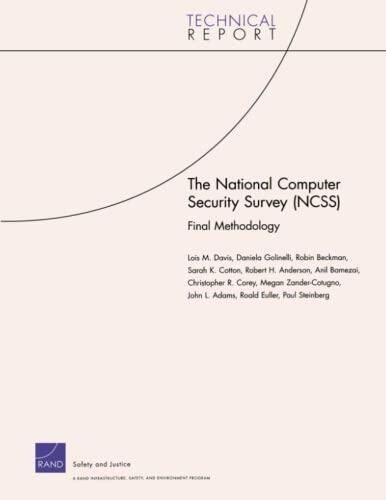 National Computer Security Survey: Final Methodology