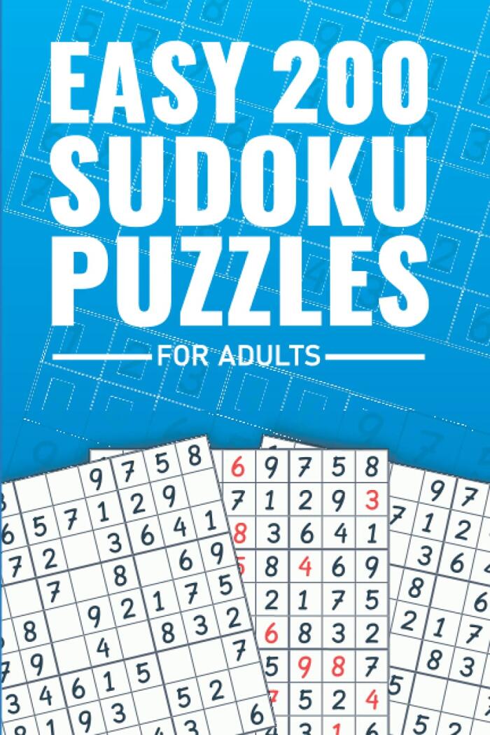 Easy Sudoku Puzzles: Book for Kids and Beginners | Big Sudoku Book for Old People | Large Print Puzzle book for Seniors | Blue Gradient Cover