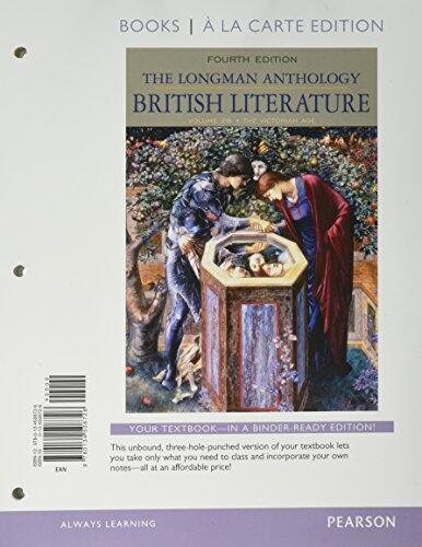 The Longman Anthology of British Literature, Volume 2b: The Victorian Age (Books a la Carte Edition)
