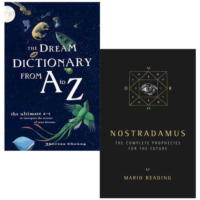The Dream Dictionary from A to Z By Theresa Cheung & Nostradamus Complete Prophecies For The Future By Mario Reading 2 Books Collection Set