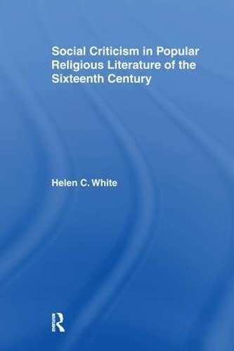 Social Criticism in Popular Religious Literature of the Sixteenth Century