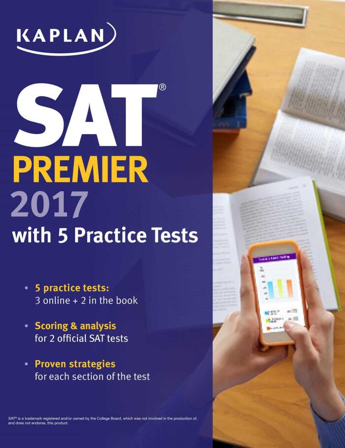 SAT Premier 2017 with 5 Practice Tests: Online + Book + Video Tutorials