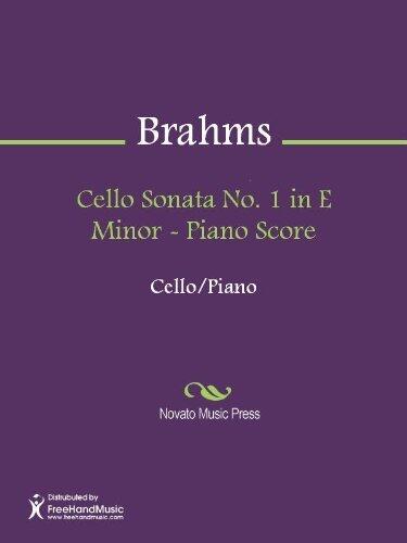 Cello Sonata No. 1 in E Minor - Piano Score