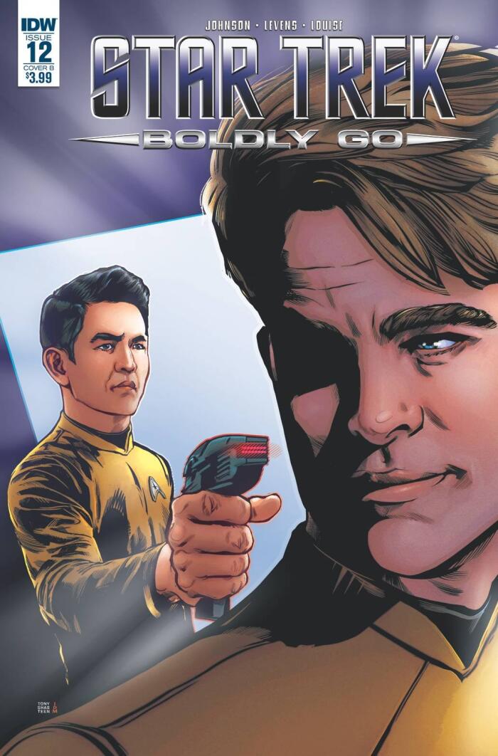 STAR TREK BOLDLY GO #12 VARIANT COVER B BY TONY SHASTEEN