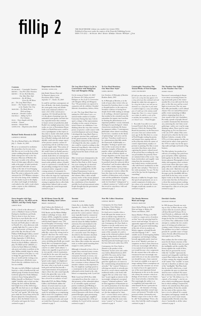 FILLIP issue No. 2, Winter 2006