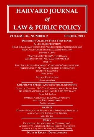 Harvard Journal of Law & Public Policy, Volume 34, Issue 2
