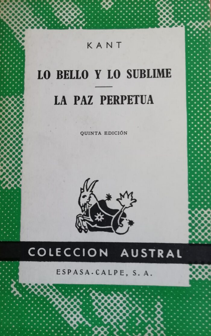 Lo bello y lo sublime - La paz perpetua