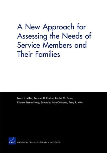 A New Approach for Assessing the Needs of Service Members and Their Families
