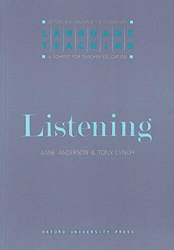 Language Teaching. A Scheme for Teacher's Education. Listening