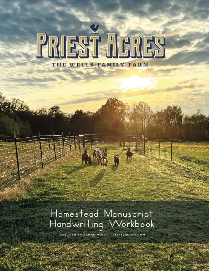 Homestead Manuscript Handwriting Workbook For Kids