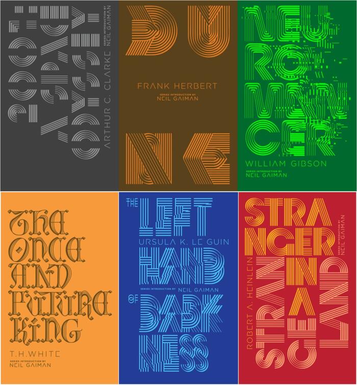 Penguin Galaxy Series 6 Books Set (Hardcover) (2001: A Space Odyssey, Dune, Neuromancer, The Once and Future King, The Left Hand of Darkness, Stranger in a Strange Land)